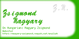 zsigmond magyary business card